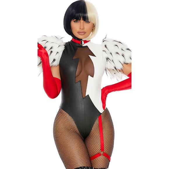Forplay Tops - NEW Forplay Evil Intentions Cruella de Vil Sexy Costume Size Medium Large